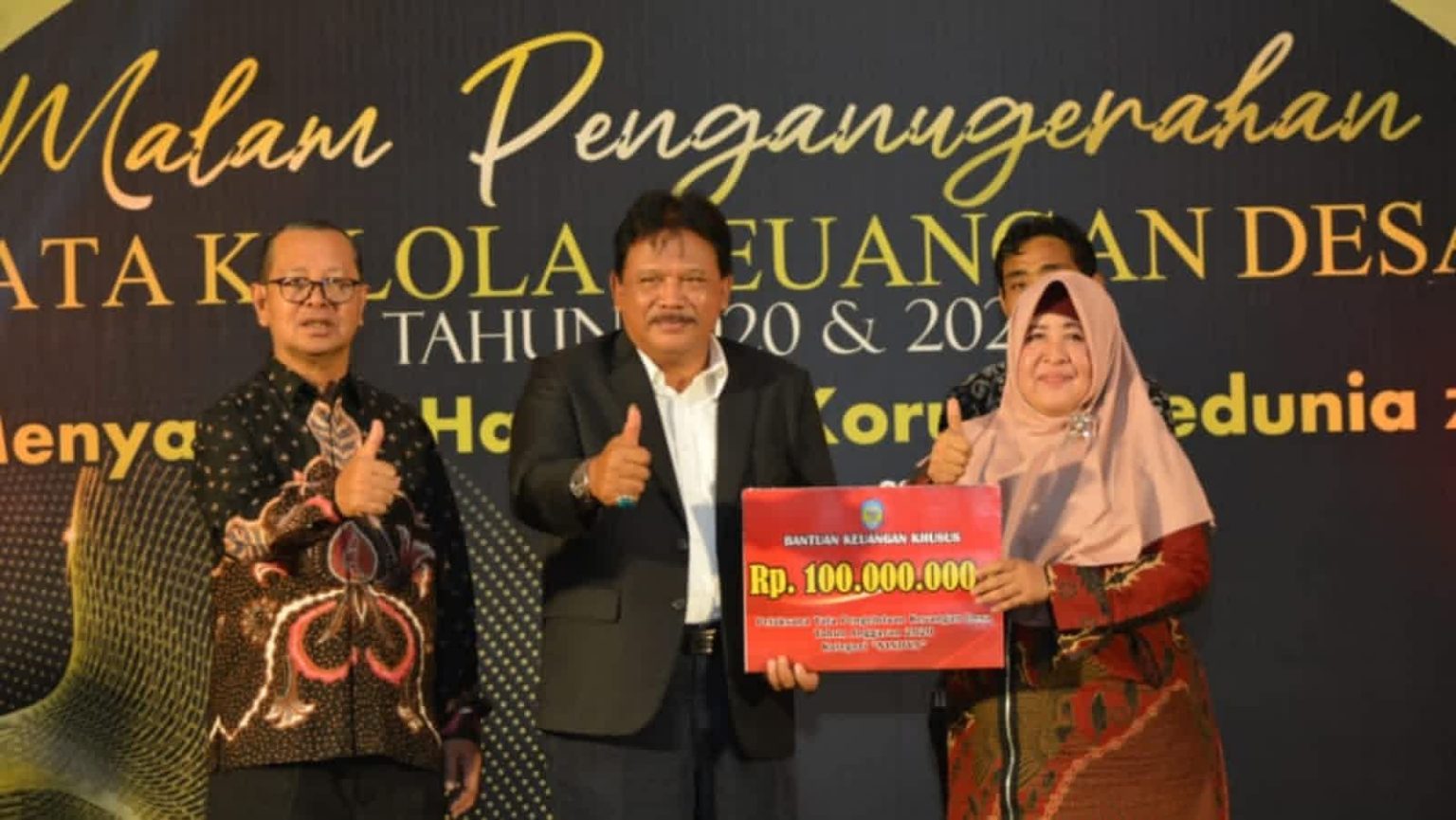 51 Desa Di Kabupaten Nganjuk Terima Anugerah Tata Kelola Keuangan