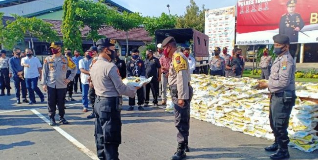 Polres tuban kembali salurkan bansos 10 ton beras