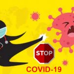 Ilustrasi stop virus corona atau COVID-19