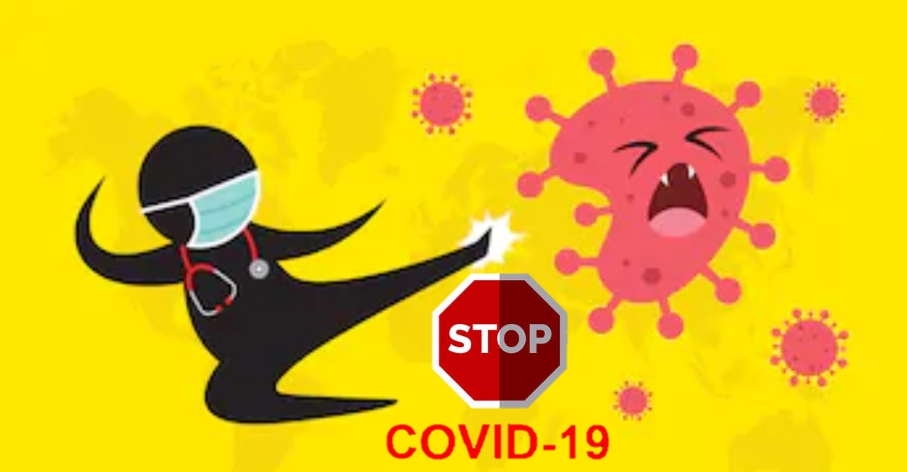 Ilustrasi stop virus corona atau COVID-19