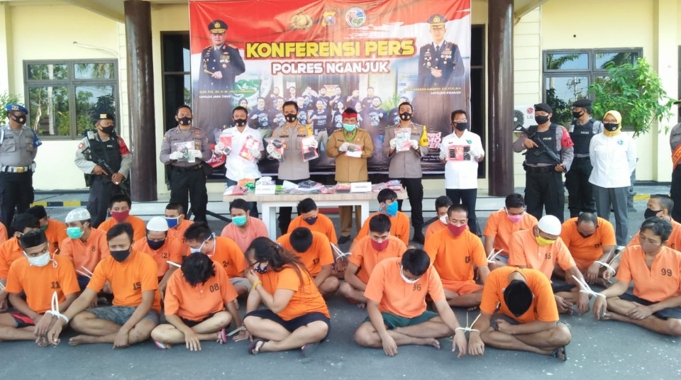 Polres Nganjuk Ringkus 30 Pelaku Narkoba di Tengah Pandemi Corona