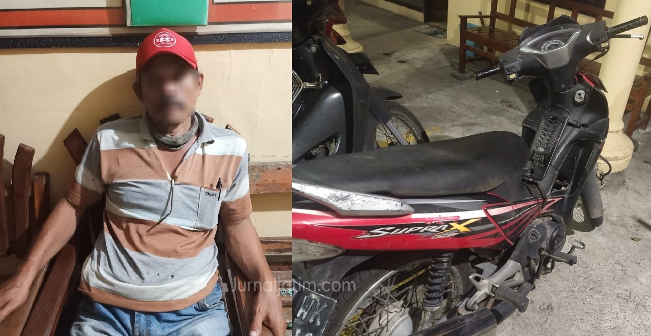 Pencuri Motor Perangkat Desa di Sawah Diciduk Polisi di Nganjuk