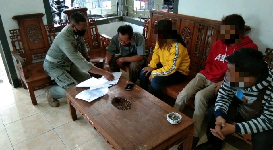 Lima Cewek-Cowok Resahkan Warga Kediri Diamankan Satpol PP