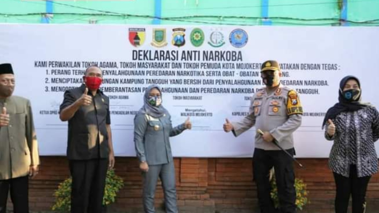 Mantab.. Kota Mojokerto Canangkan Kampung Tangguh Anti Narkoba