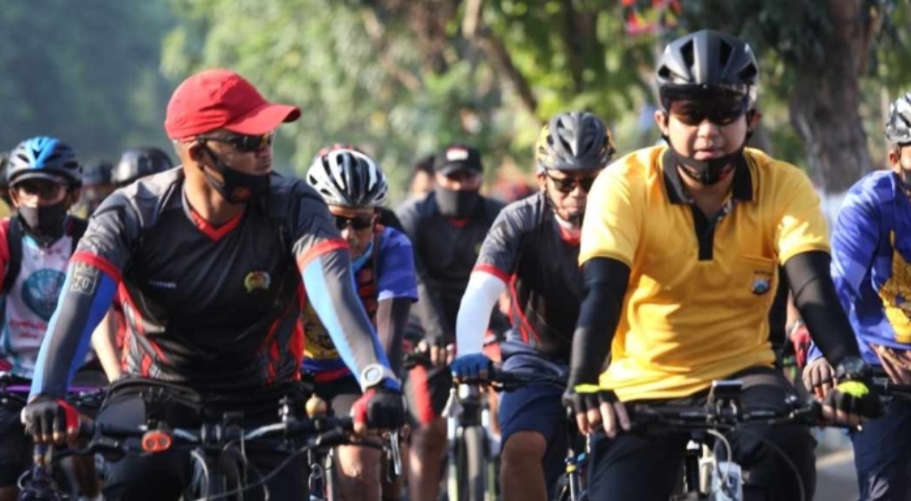 Tingkatkan Soliditas, Polres Dan Kodim Gowes Bareng di Jombang