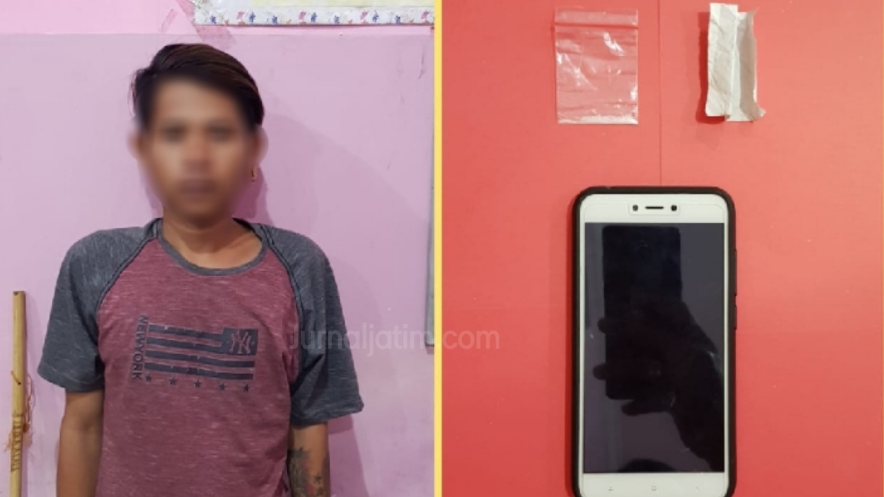 Bawa Sabu, Residivis Curanmor Dibekuk Satreskoba Polres Jombang di Warung