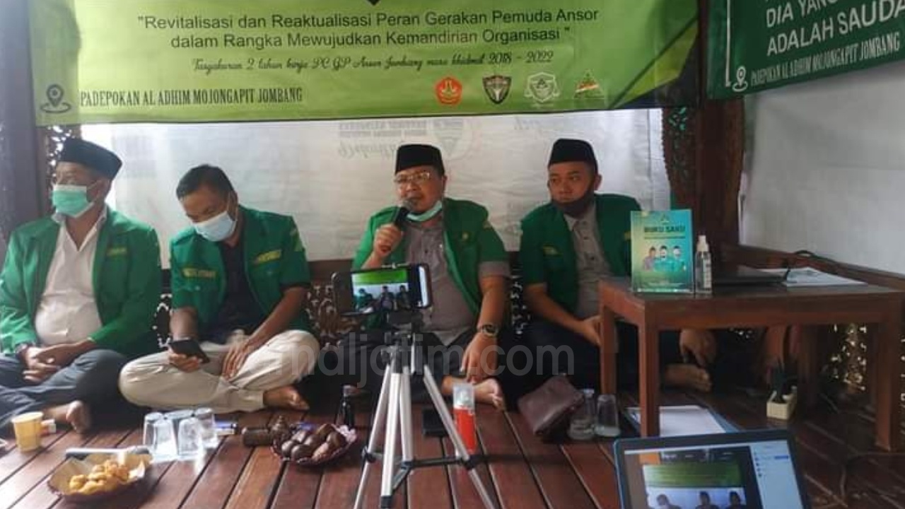 Ansor Jombang Rapat Kerja III Terapkan Protokol Kesehatan COVID-19