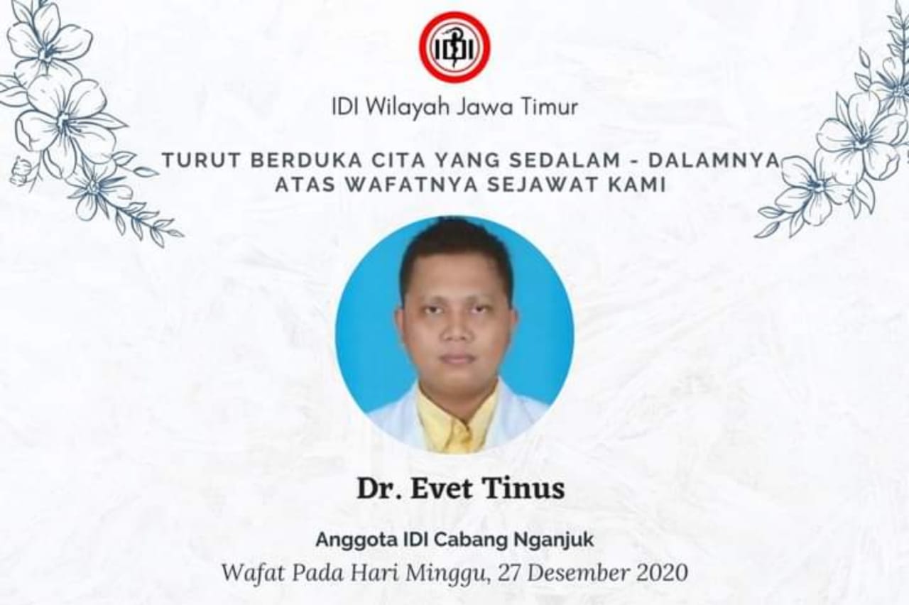 Dokter Meninggal Karena COVID-19, IDI Nganjuk Ingatkan Jaga Kondisi