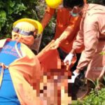 Laki-laki Tanpa Baju Ditemukan Meninggal di Parit Sawah Ngoro Jombang