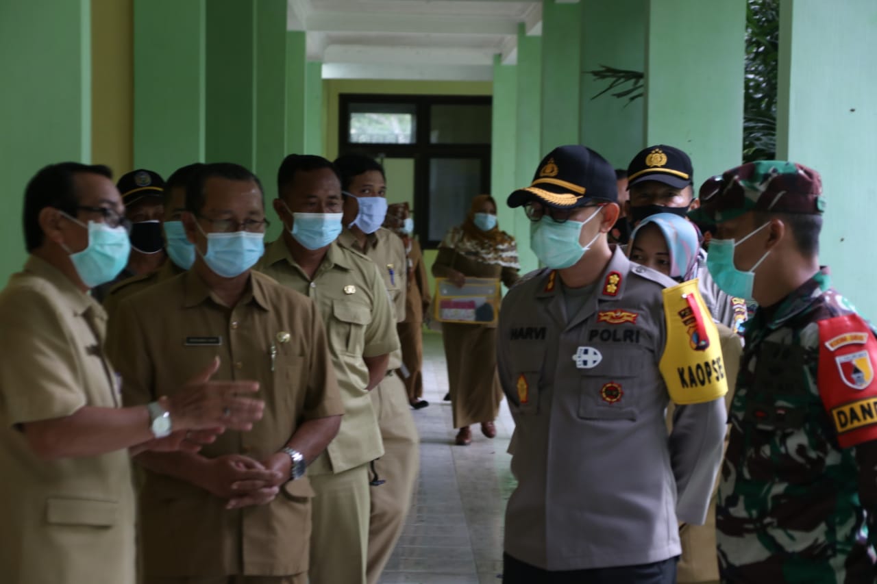 Kapolres Nganjuk Cek Lokasi Karantina Pasien COVID-19 di eks Balai Diklat