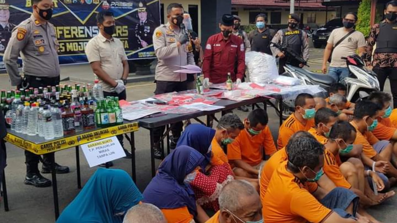 Dua Belas Hari, Polres Mojokerto Kota Penjara 103 0rang Pelaku Kejahatan