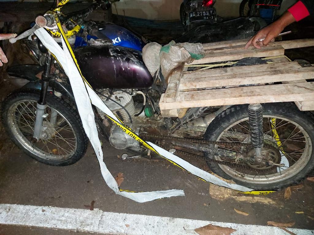 Polres Nganjuk Tangkap 2 Orang Pengangkut Kayu Jati Ilegal di Jatikalen