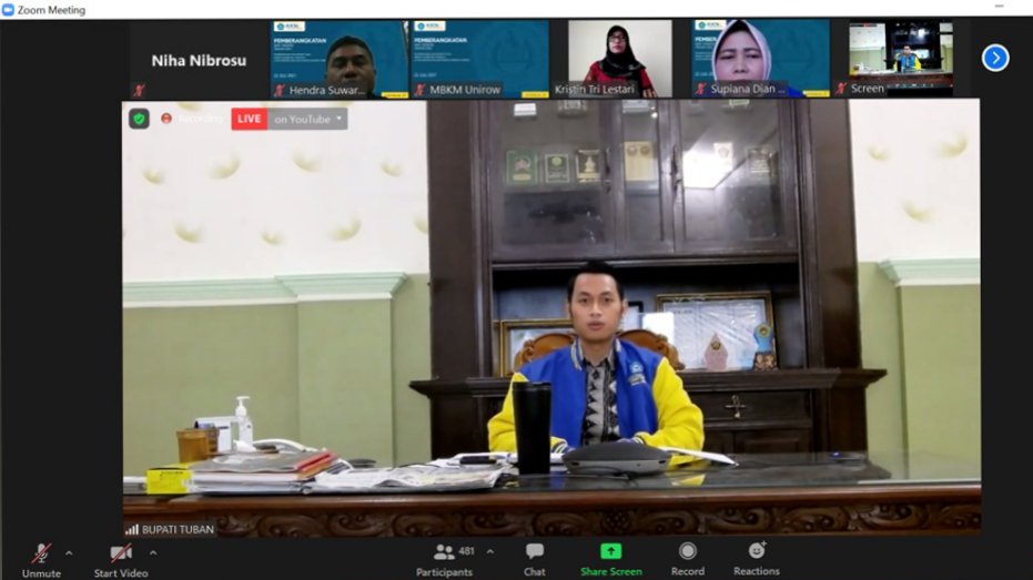 KKK Mahasiswa Unirow Tuban Bantu Pemerintah Tanggulangi COVID-19