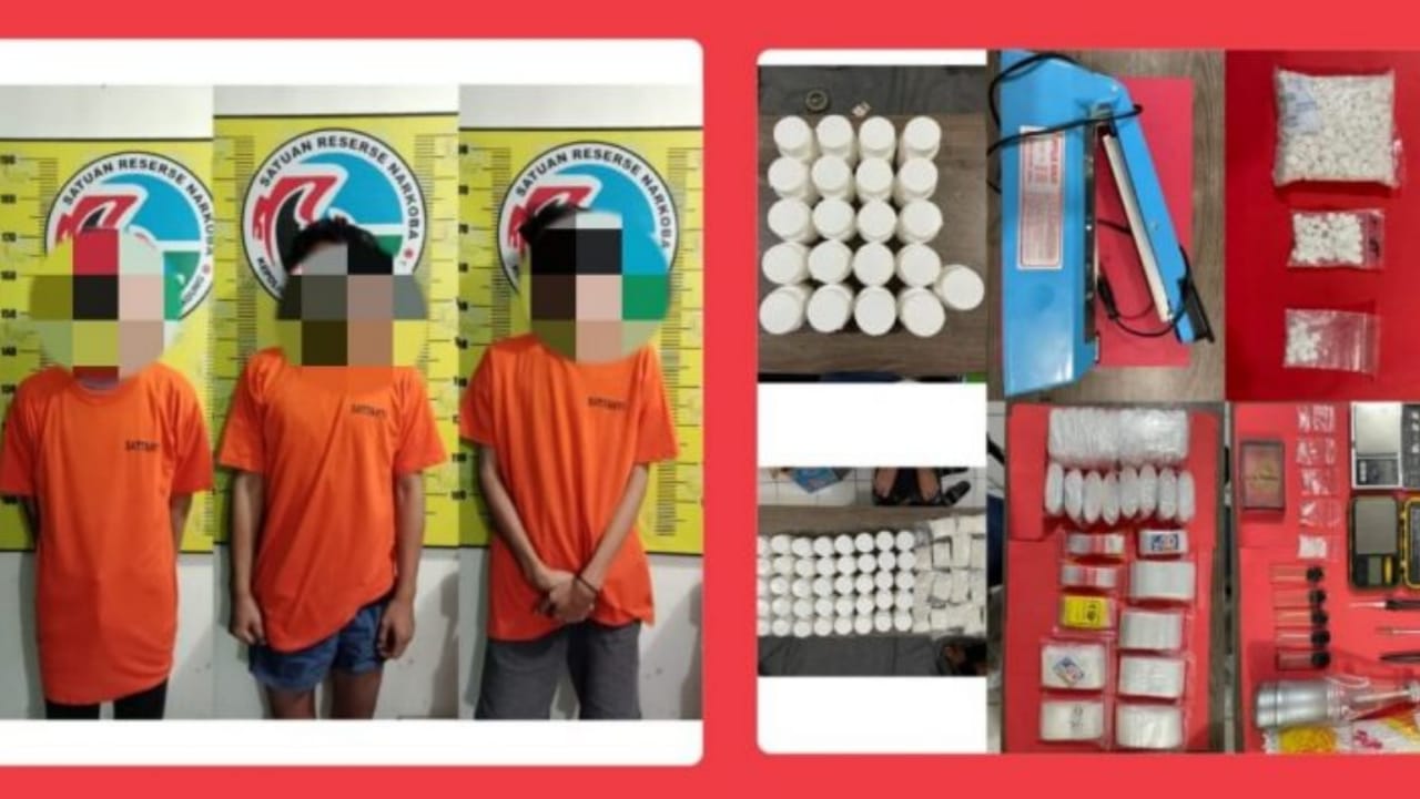 Tim Gabungan BNNK - Polres Tulungagung Gulung Tiga Pengedar Narkoba