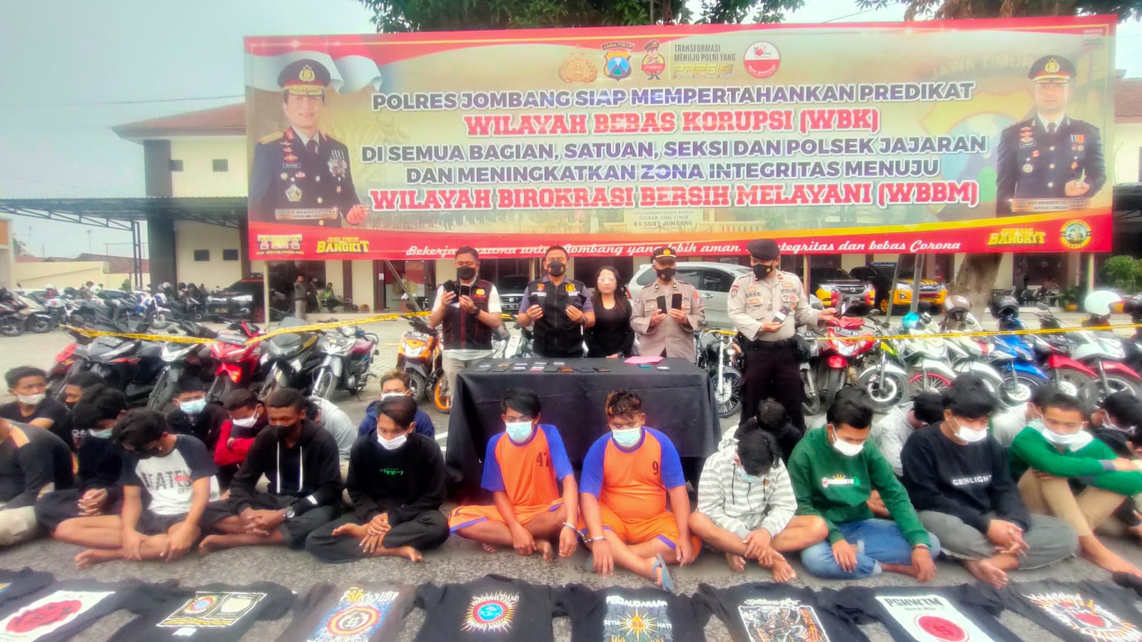 Konvoi di Jombang Lalu Aniaya Warga, 48 Pesilat Diamankan Polisi