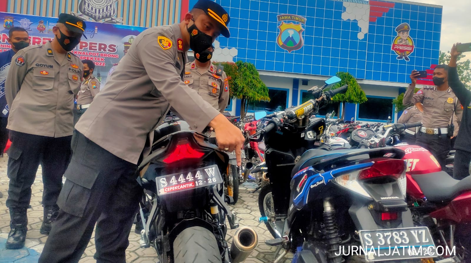 Polisi Sita 168 Motor Knalpot Brong Hasil Razia Selama 19 Hari di Jombang