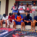 Sok Jagoan Pukuli Orang, 7 Pesilat Tertunduk Lesu saat di Polres Jombang