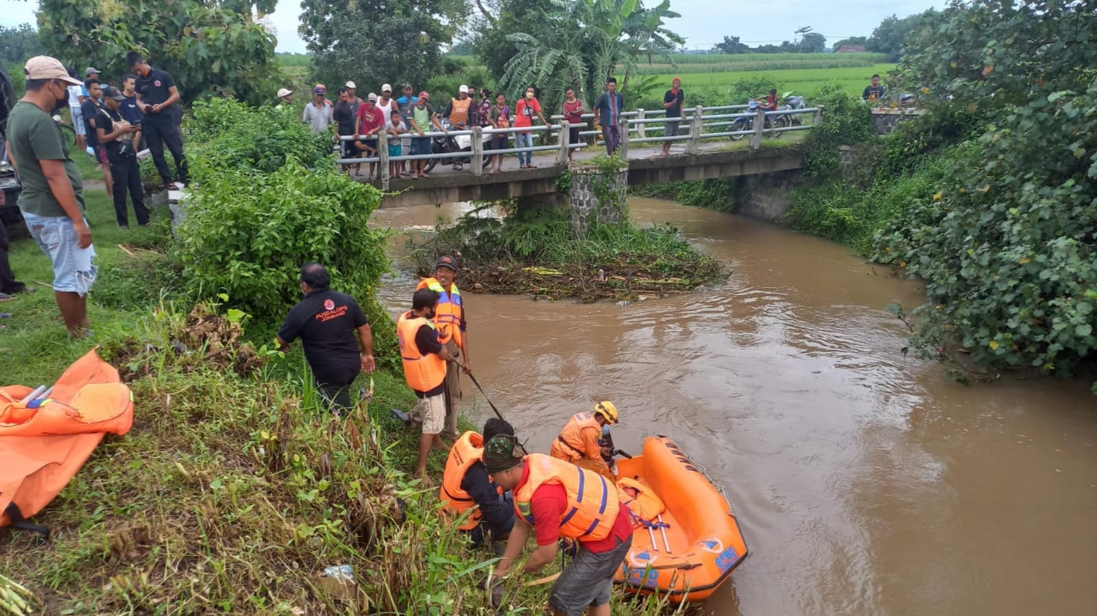 Pria Jombang Dilaporkan Tenggelam di Sungai saat Pulang Jualan Bawang