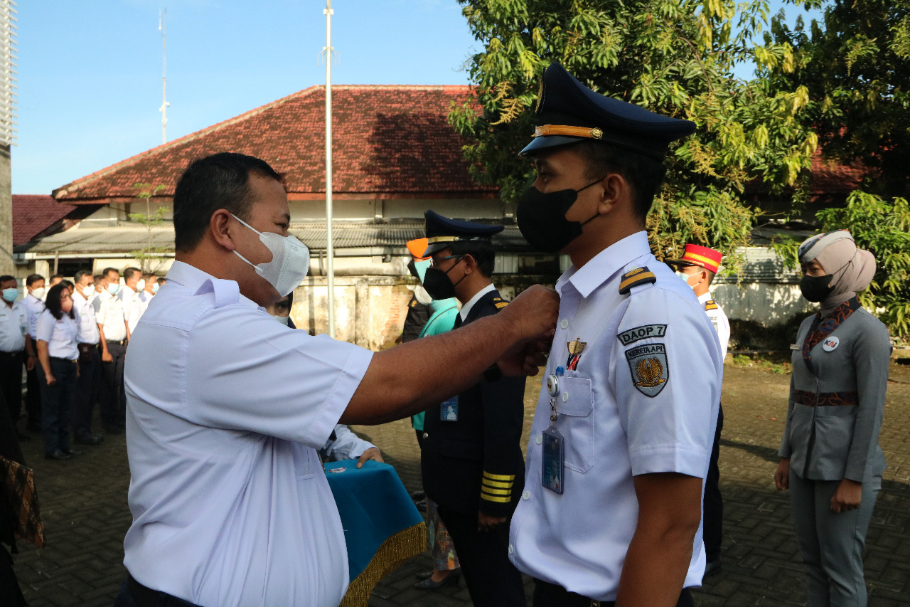 KAI Daop 7 Madiun Laksanakan Apel Gelar Pasukan Posko Angkutan Lebaran