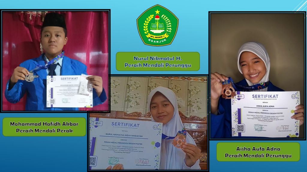 Siswa MTsN 3 Nganjuk Raih Prestasi Lomba Desain Poster Tingkat Nasional