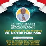 KH Ma'ruf Zainuddin Pengasuh Ponpes Ar Risalah Lirboyo Kediri Wafat