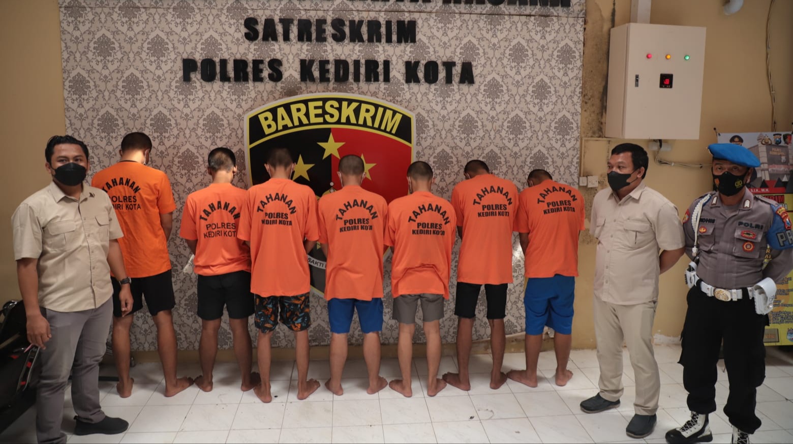 Main Keroyok, Sembilan Orang Pemuda di Kediri Diringkus Polisi