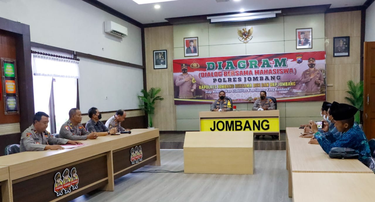 Diagram Polisi dengan Mahasiswa Ciptakan Kamtibmas di Jombang