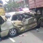 Kecelakaan di Pantura Tuban, Mobil Baleno Ringsek, Penumpang Terjepit