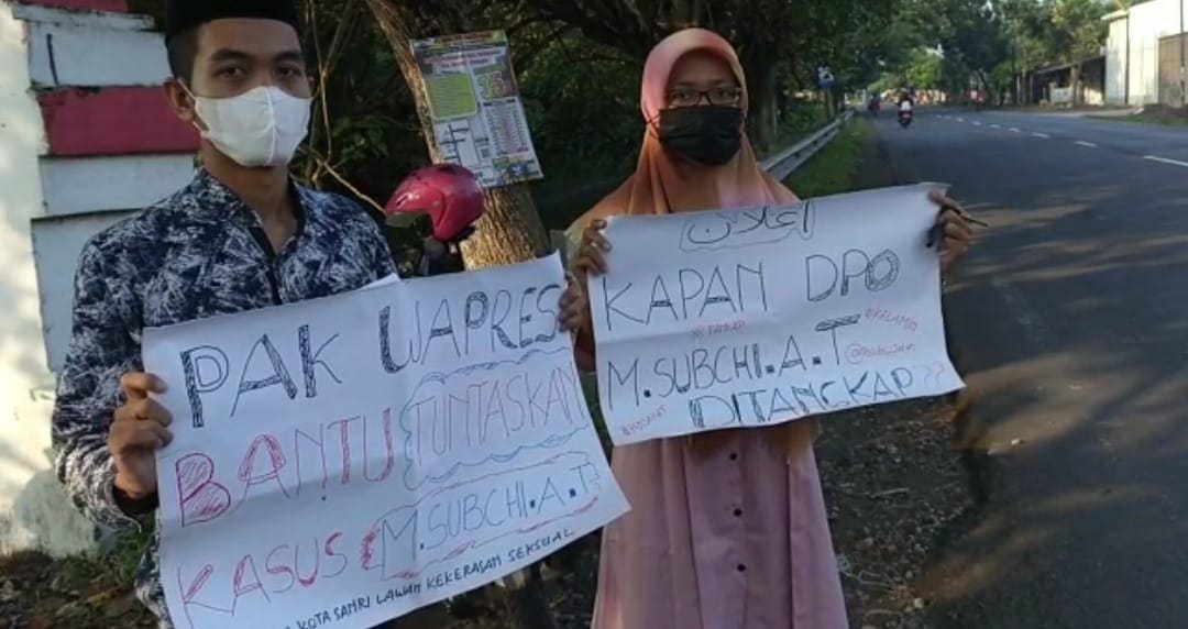 Kunjungan Wapres di Jombang Diwarnai Demo Desak Penangkapan MSAT