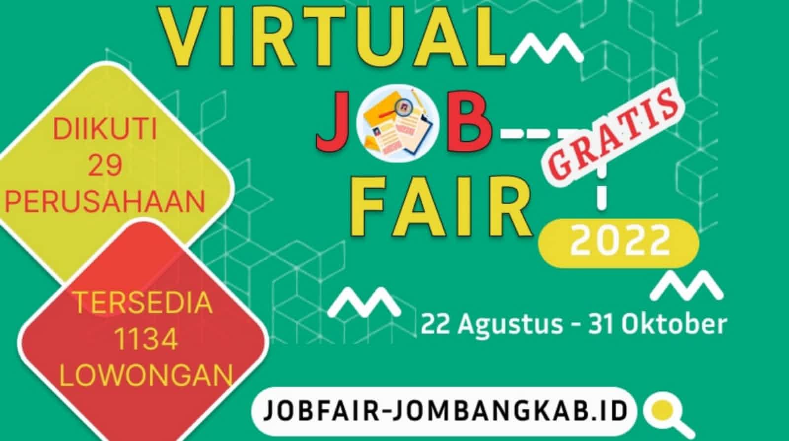 Virtual Job Fair 2022 di Jombang Tersedia Lebih Dari 1.134 Lowongan Kerja
