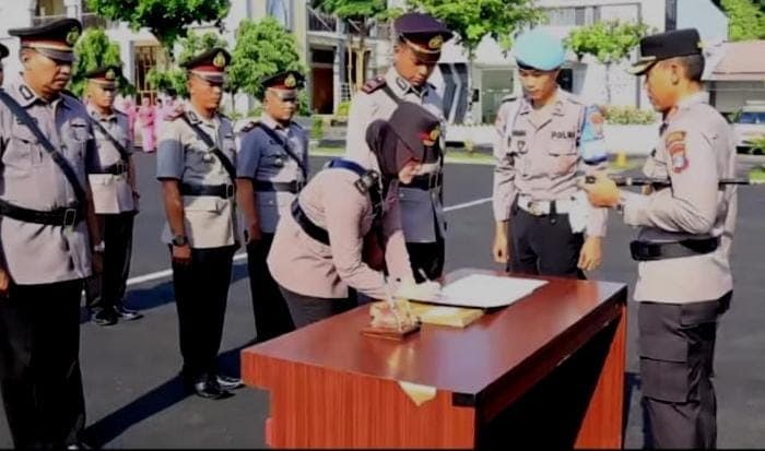 Pimpin Sertijab Kasatlantas dan Para Perwira Polres Tuban, Rahman Wijaya Bilang Begini