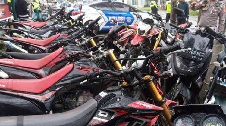 Puluhan Motor Knalpot Brong di Tulungagung Disita Polisi, Lihat Tuh