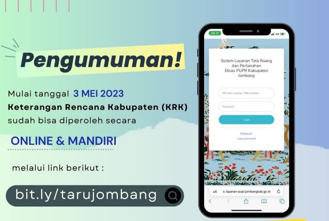 Gak Perlu Repot ke Kantor, Pengajuan KRK di Jombang Bisa Via Online, Buktikan!