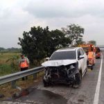 Penyanyi Dangdut Asal Tuban Defarina Indra Dikabarkan Kecelakaan Mobil di Tol Jombang