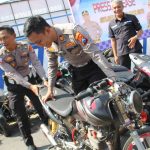 Puluhan Pemuda Pasrah Motor Miliknya Disita Polisi Kediri Gegara Suara Knalpot Berisik