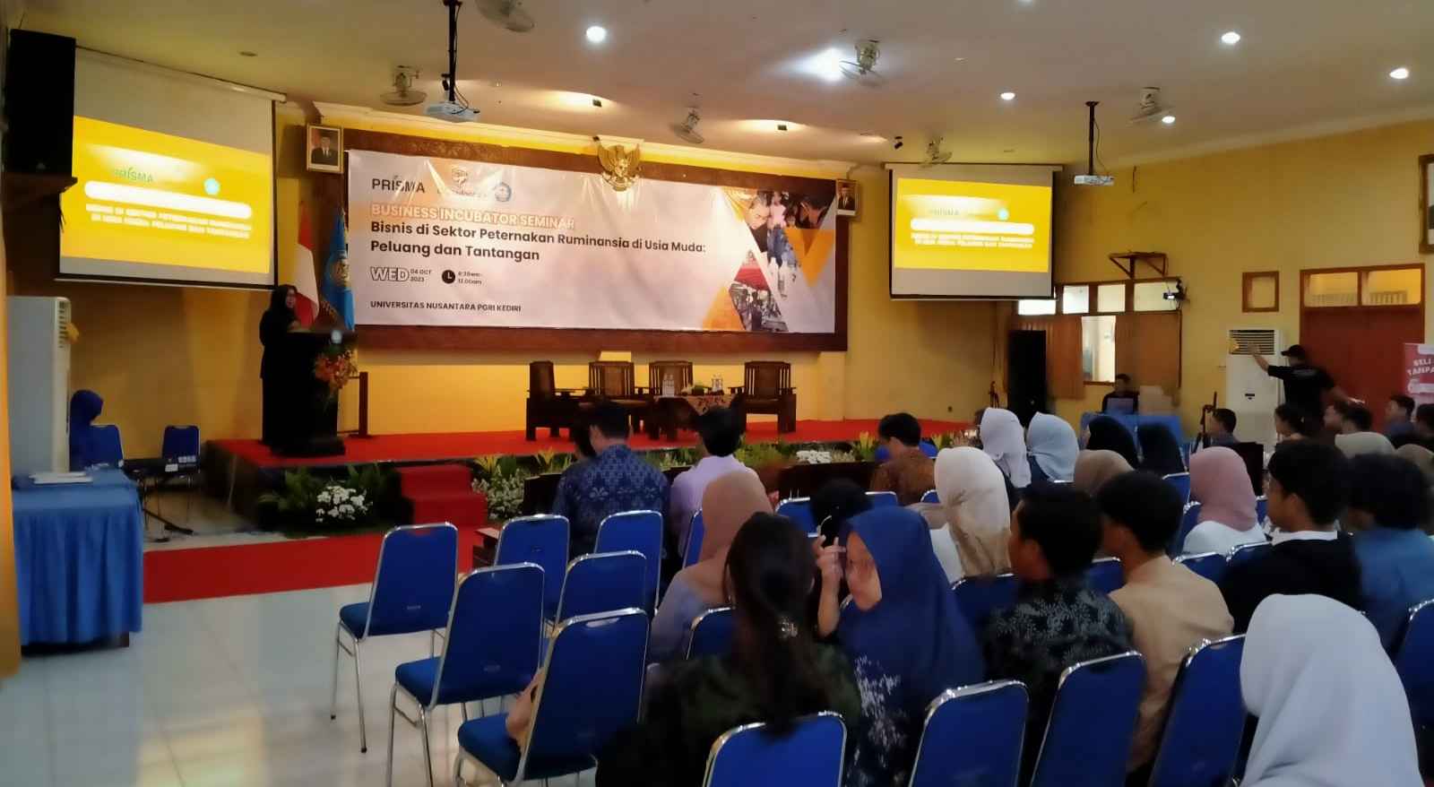 Universitas Nusantara PGRI Kediri Cetak Calon Peternak Milenial Melalui Seminar Bisnis