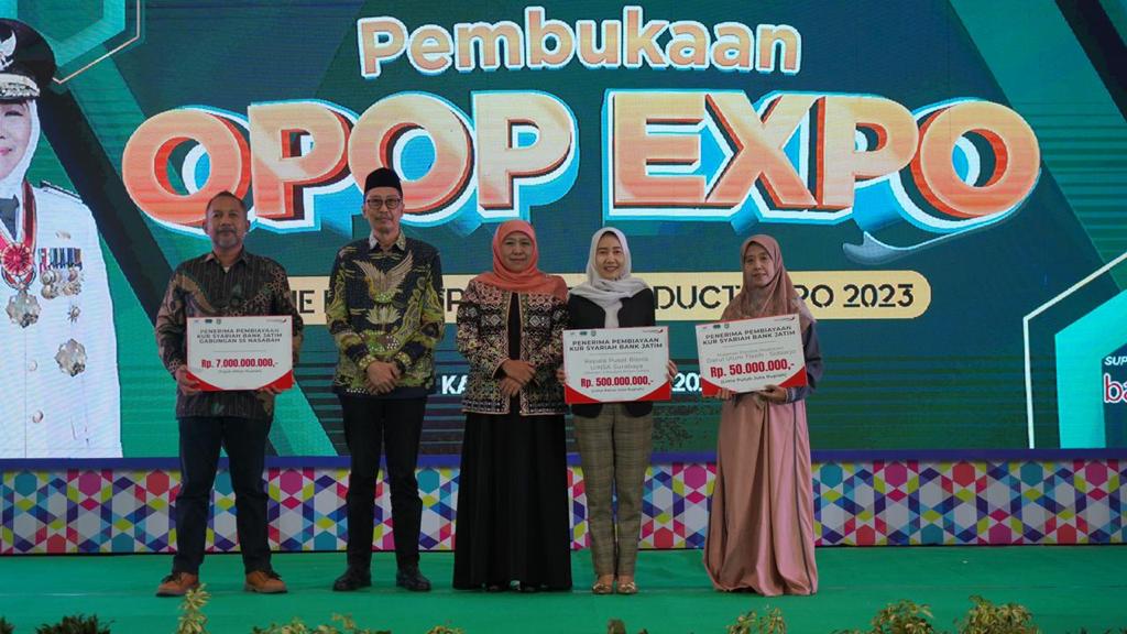 OPOP Expo 2023 Dibuka, Bank Jatim Launching KUR Syariah di Masjid Al Akbar Surabaya