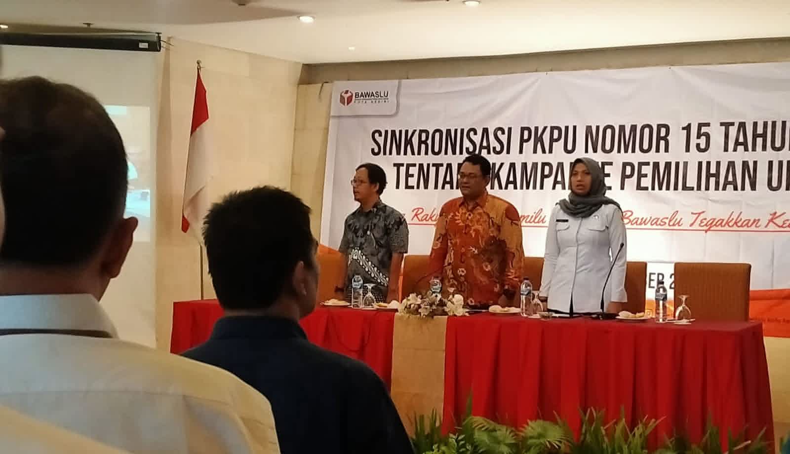 Gelar Sinkronisasi PKPU Tentang Kampanye Pemilu 2024, Bawaslu Kota Kediri Inginkan Ini