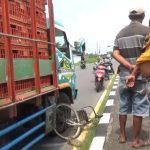Kakek-kakek Kendarai Sepeda Pancal Ditabrak Truk Hingga Meninggal di Jombang