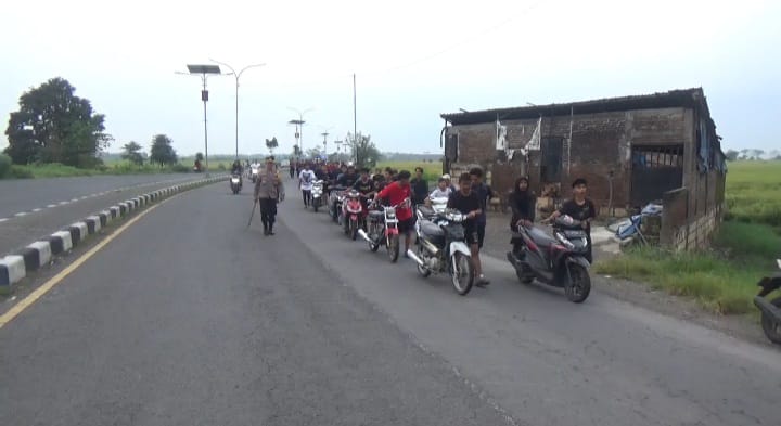 Ringroad Jombang Dikepung Polisi, 40 Pelaku Balap Liar Ditangkap