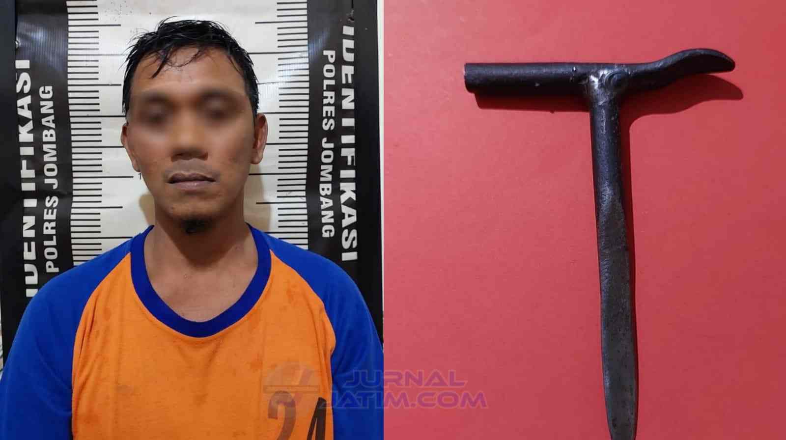 Pencuri Motor di teras Rumah Kepergok Warga Jombang, Dikejar Sampai ke Sawah