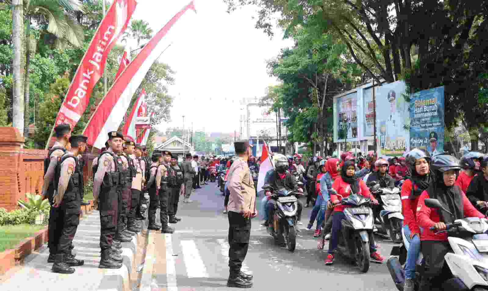 500 Polisi Disebar Amankan Aksi May Day 2024 di Nganjuk, Ini Titik Lokasinya