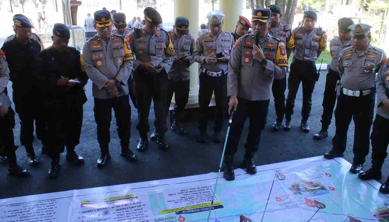 1.069 Personel Gabungan Disiagakan Amankan Pengesahan Ribuan Pesilat di Nganjuk