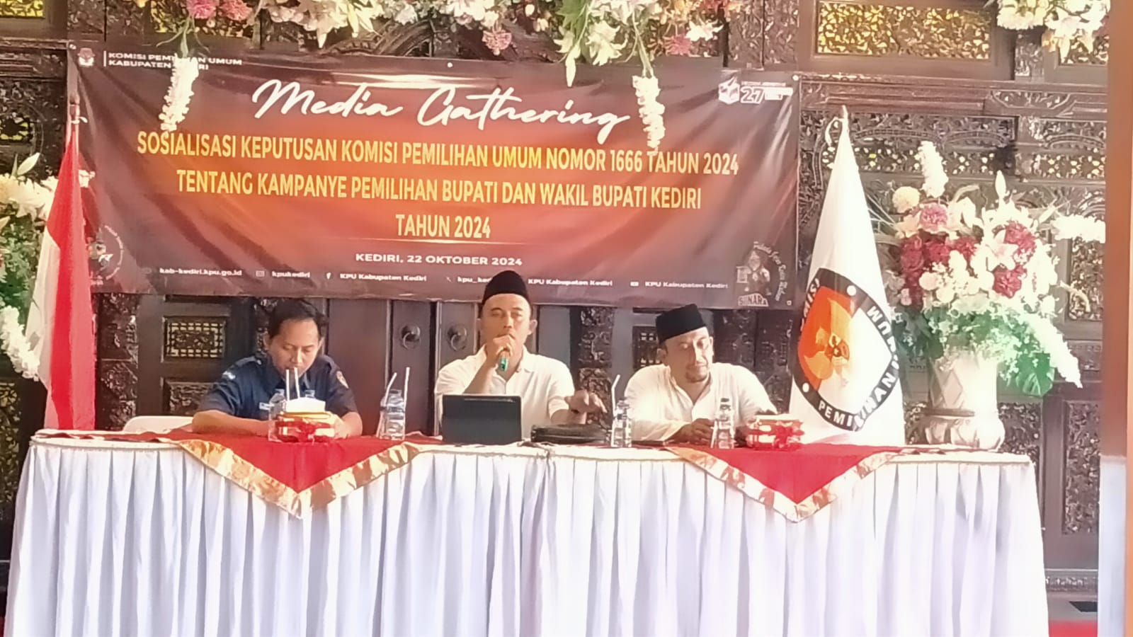 KPU Sosialisasikan Kampanye Pilbup Kediri 2024 Jelang Debat Publik Perdana