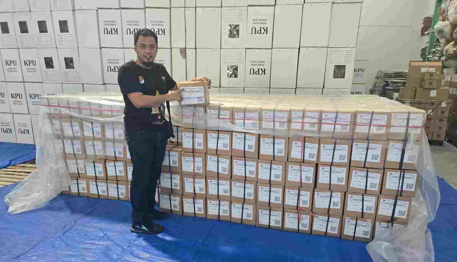 1.287.433 Lembar Surat Suara Diterima KPU Kabupaten Kediri