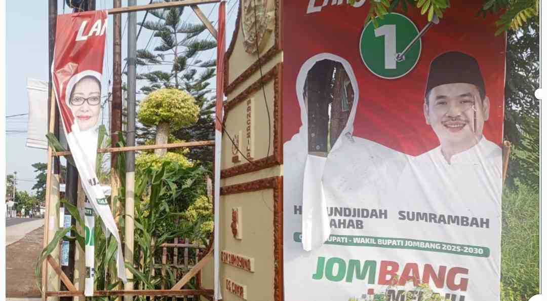 APK Pilbup Jombang Paslon Nomor Urut 1 Mundjidah-Sumrambah Dirusak OTK