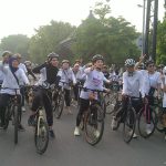 Gowes FREN Akhiri Kampanye Paslon Nomor Urut 2 Pilwali Kediri 2024