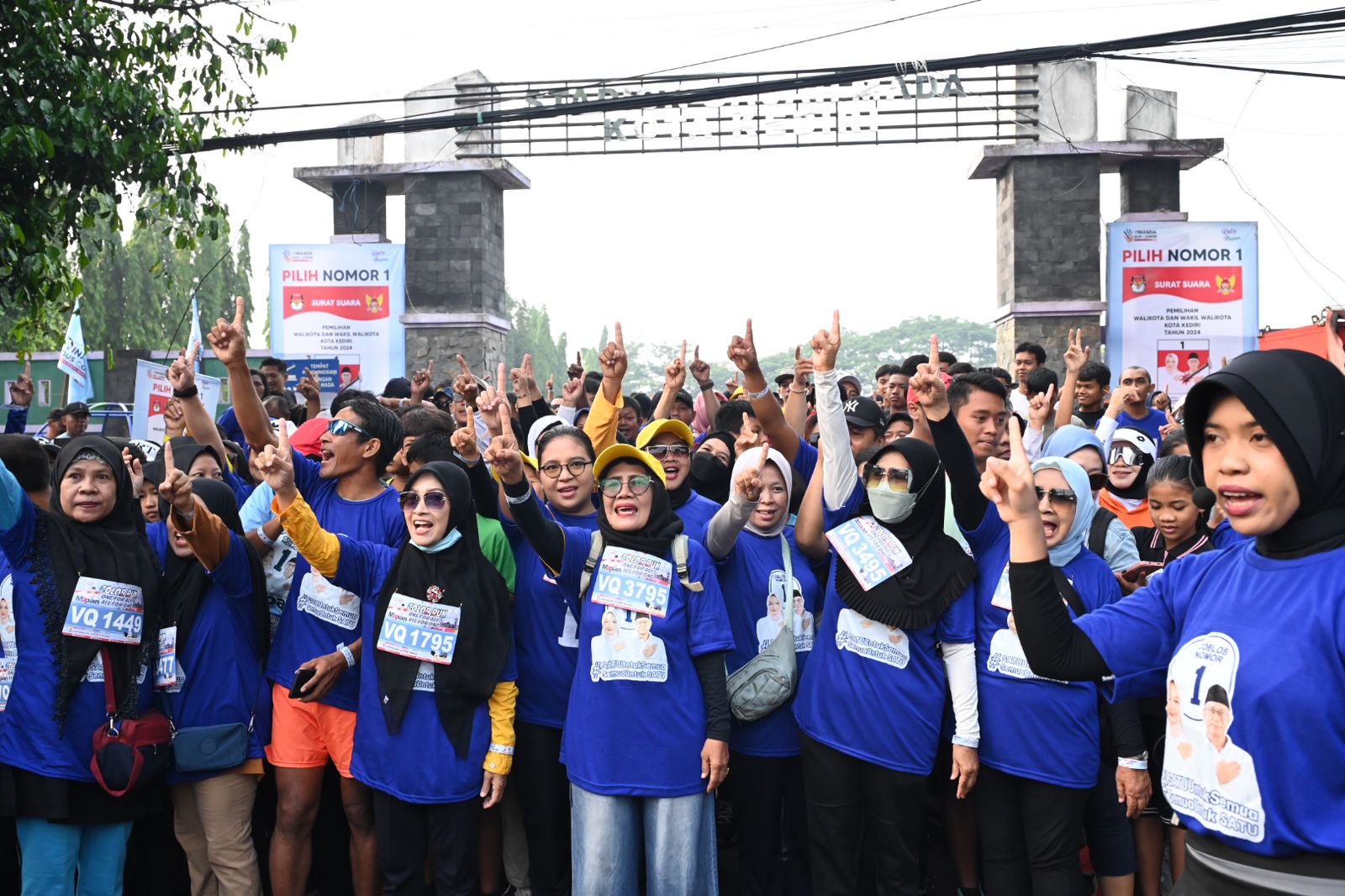 Vinanda-Qowim Fun Run di Kampanye Akbar, Gaungkan Hidup Sehat Warga Kota Kediri