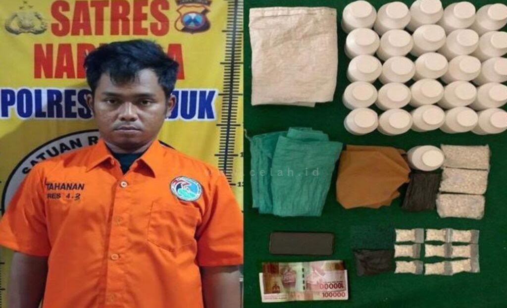 Baru Jabat Kasatresnarkoba Polres Nganjuk, Iptu Sugiarto Bekuk Pengedar Ribuan Pil Koplo