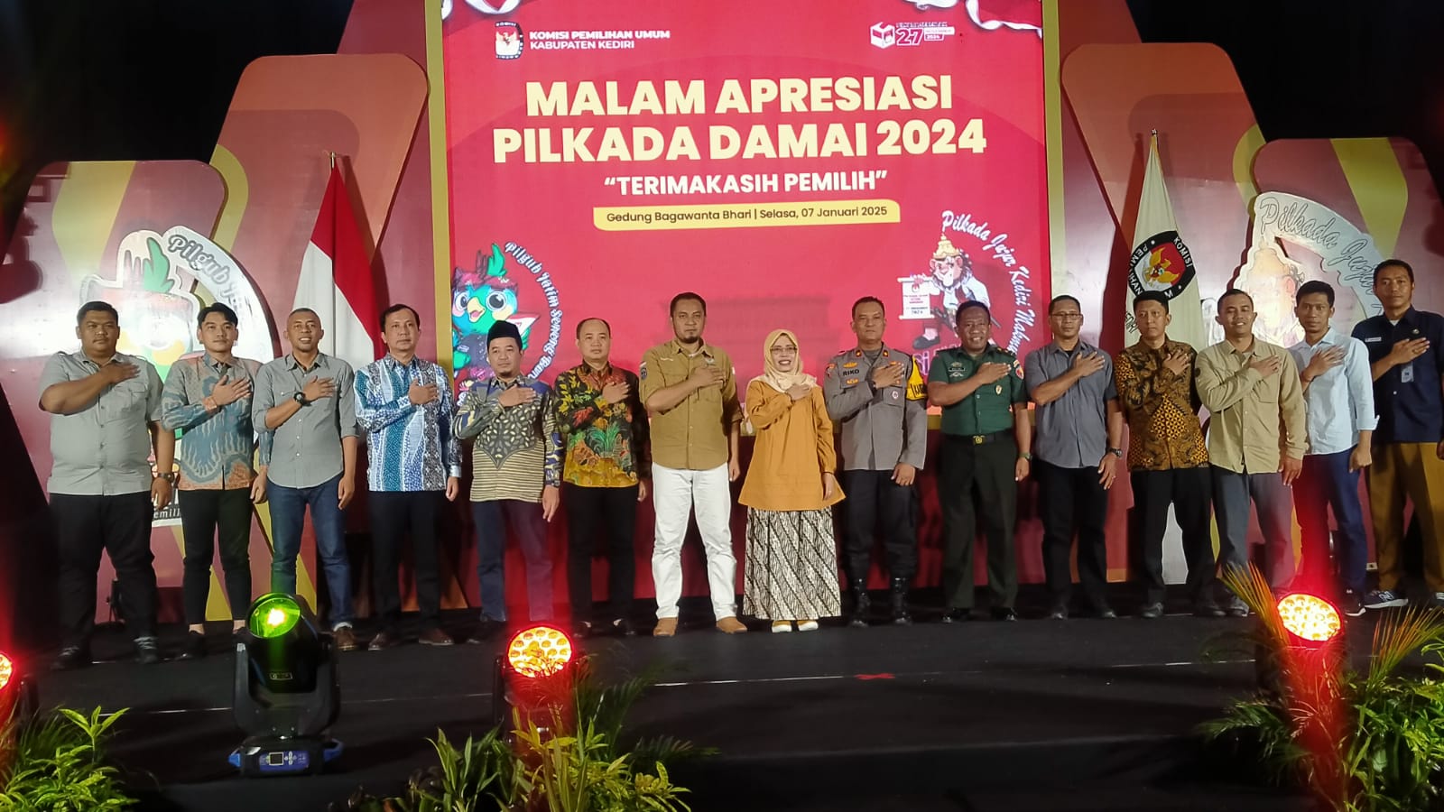 Malam Apresiasi Pilkada Damai, KPU Kabupaten Kediri Terima Kasih Pemilih